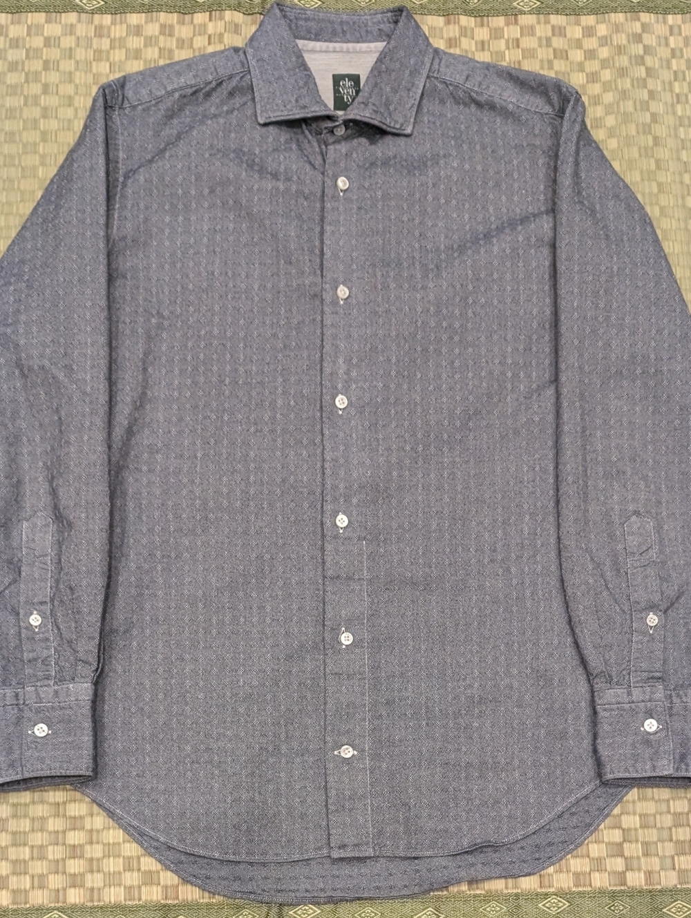 Eleventy First Class Button Up Dress Shirt Men's Size 15.75/40 Made in Italy
